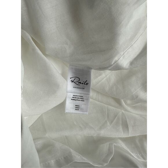 NWT Rails Embroidered Gia Midi Dress White Size Small $288 - Picture 11 of 12